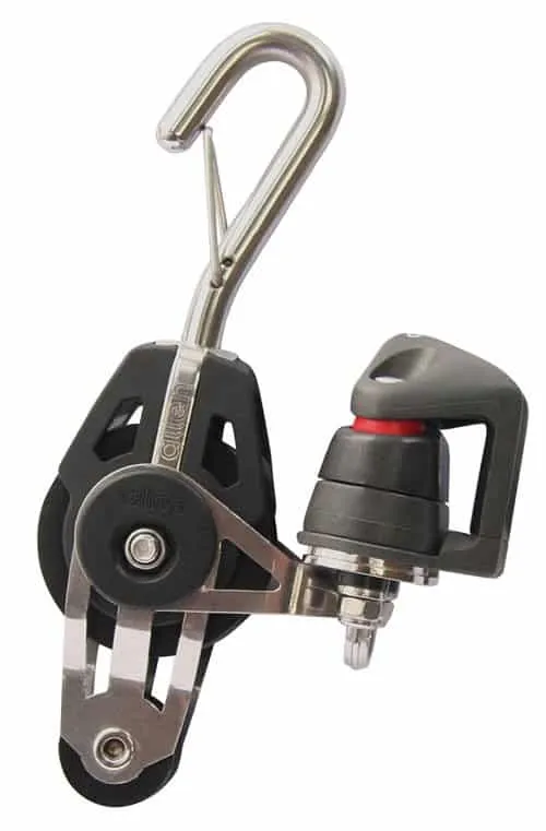 Motón 40MM con Giratorio, Violín 20MM, Mordaza A.676 y Gancho - Allen - Motones de rodamientos de bolas - Sail Zonda