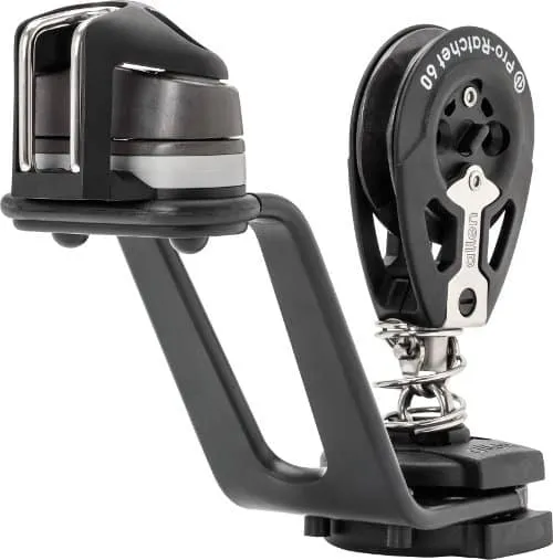 Base Giratoria con Mordaza de Escota Principal con Giratorio, Mordaza y Motón - A2160 - Allen - Bases y resortes - Sail Zonda